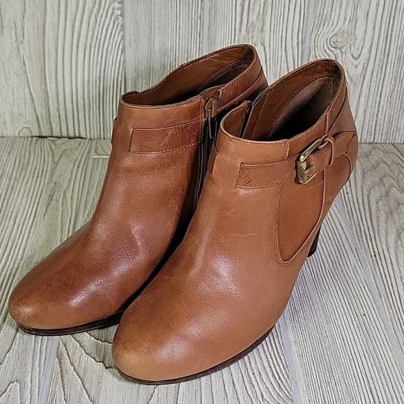 Lauren Ralph Lauren Maleah Brown Leather Ankle Boots Womens Size 8 - Picture 9 of 13